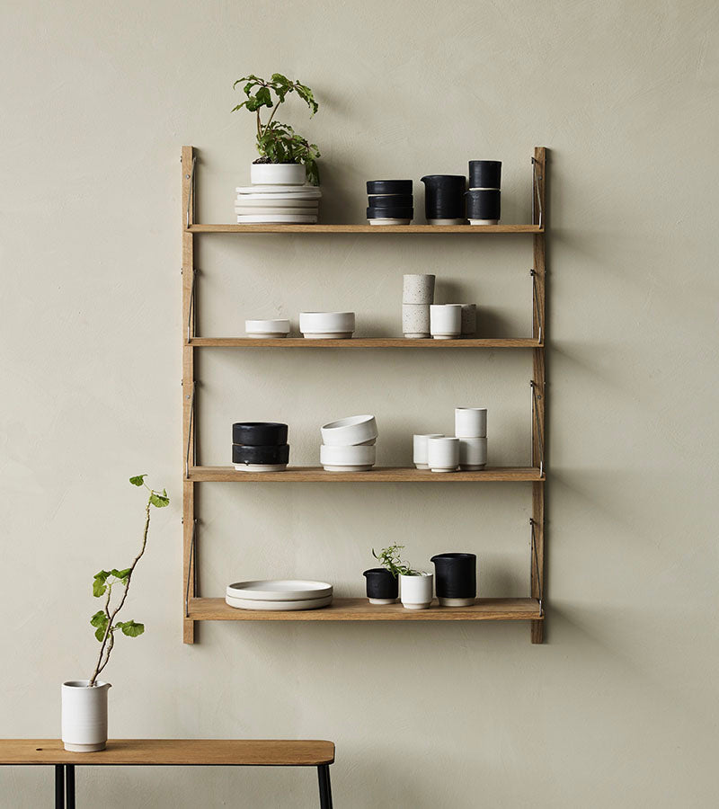 H1148 | W80 Section · Natural Oak · Shelf Library